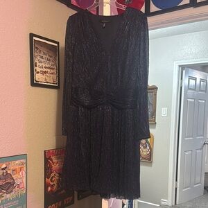 Elegant Shimmery Dark Blue Dress